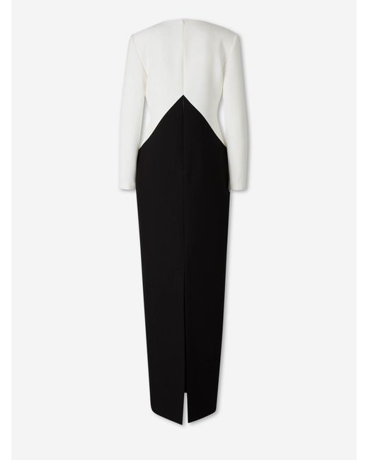 Roland Mouret Black Floral Maxi Dress