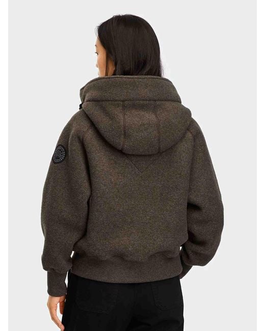 Canada Goose Black Bomber Jacket With Hood