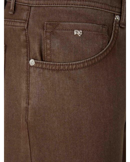 Marco Pescarolo Brown Straight Wool Trousers for men