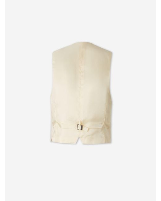 Santa Eulalia White Classic Crossed Vest for men