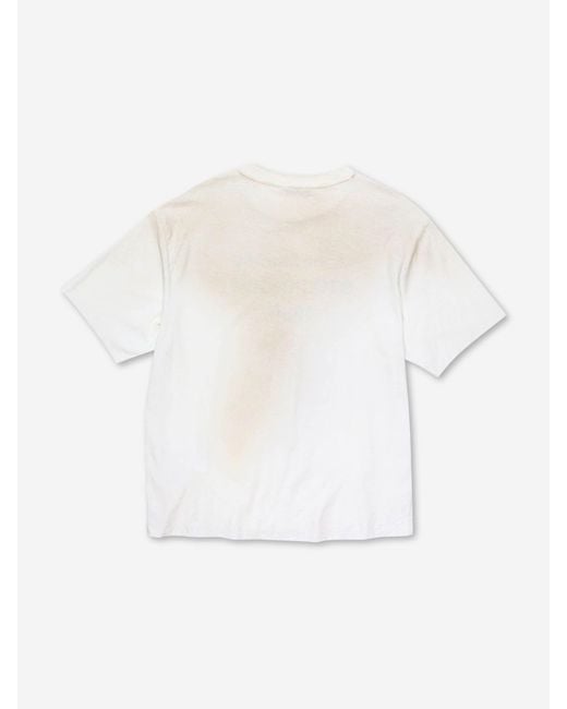 Acne White 1996 Printed T-Shirt for men