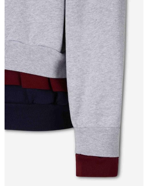 Balenciaga Blue Cotton Layered Sweatshirt for men