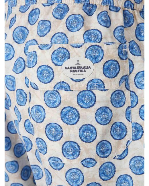 Santa Eulalia Blue Printed Swimsuit for men