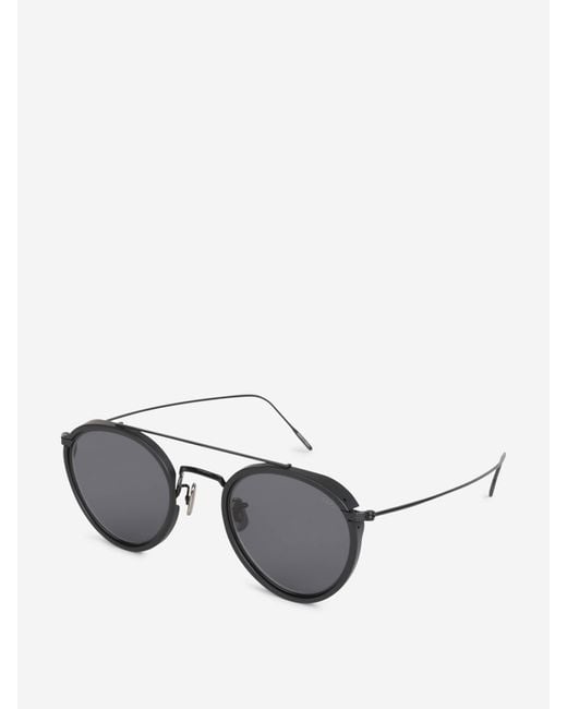 Eyevan 7285 Gray Aviator Sunglasses 762 for men