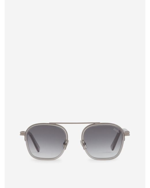 Zegna Gray Orizonte I Sunglasses for men