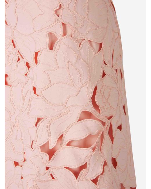 Costarellos Pink Midikleid Mit Blumenmuster