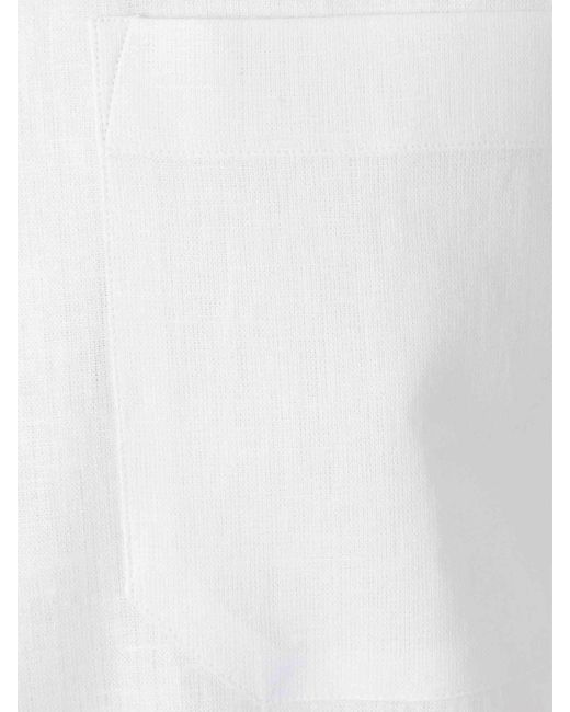 Camisa Lisa Lino Santa Eulalia de hombre de color White
