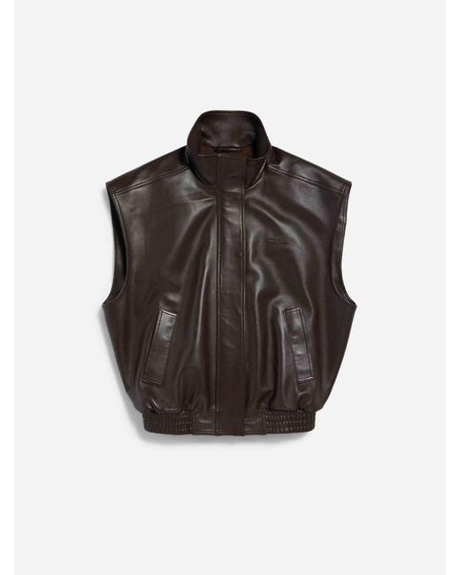 Balenciaga Multicolor Leather Blouson Vest
