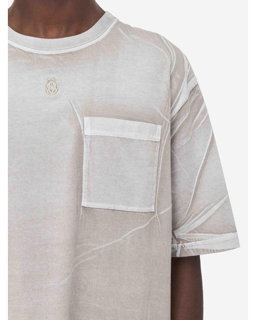 Alexander McQueen T-Shirt Mit Gefärbten Taschen in Gray für Herren