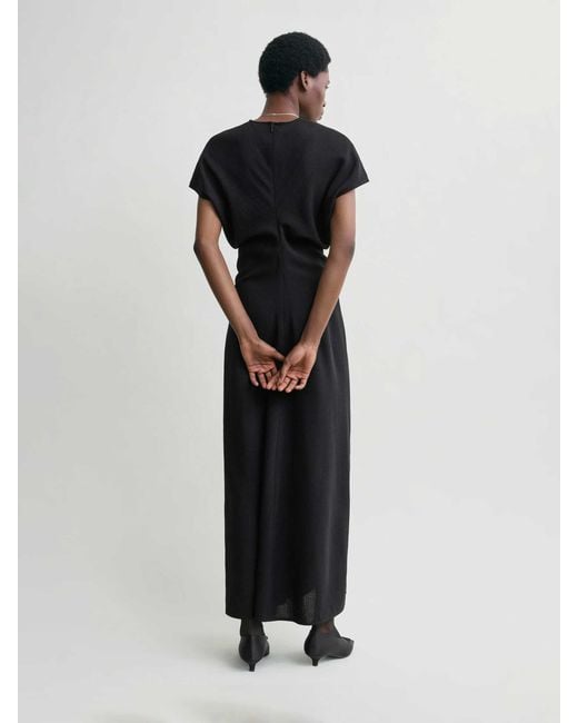 Totême Black Maxi Wool Dress