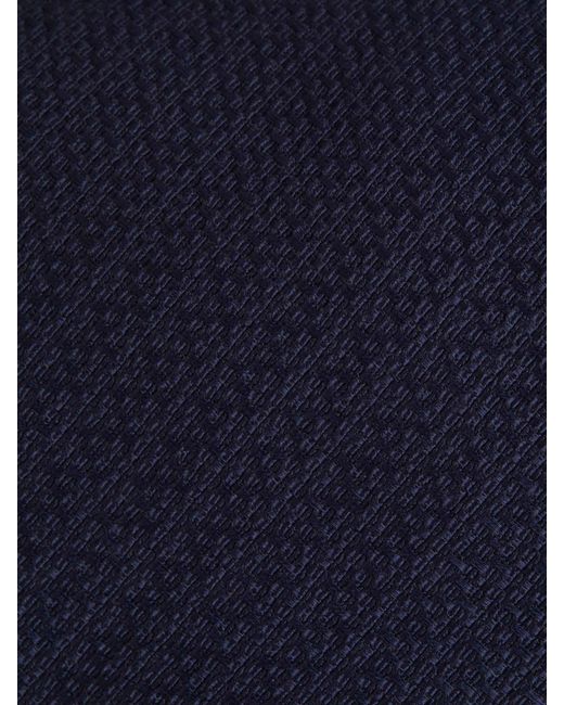 Brioni Blue Textured Silk Tie for men