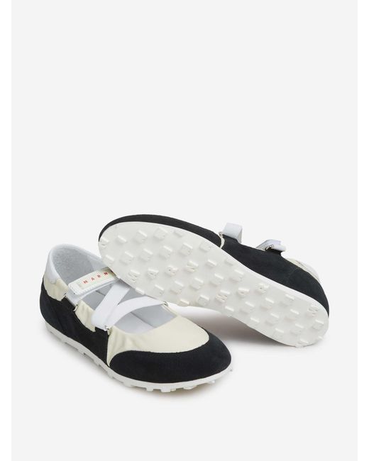 Marni White Flat Ballet Flats