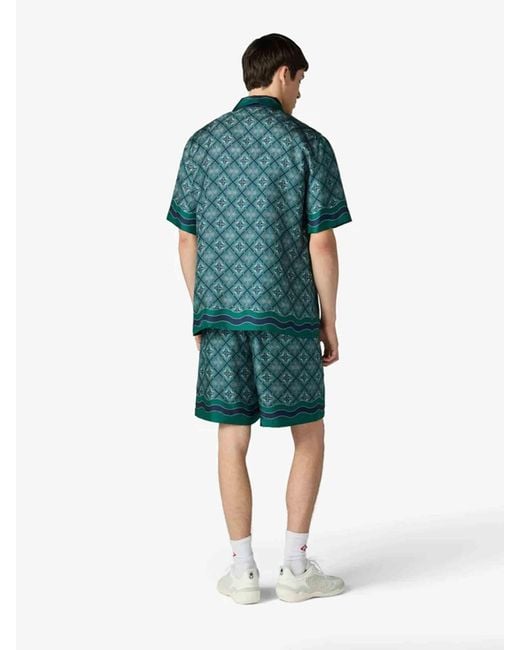 Casablanca Green Monogram Bermuda Shorts for men