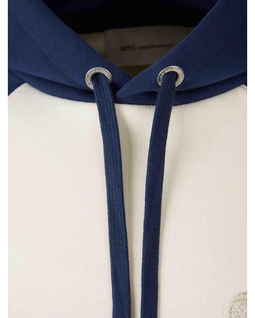Sudadera Capucha Logo AMI de hombre de color Blue