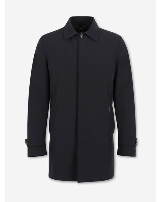 Moorer Blue Technical Trench Coat for men