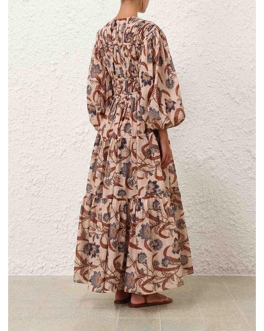 Zimmermann White Maxikleid Mit Schleifen