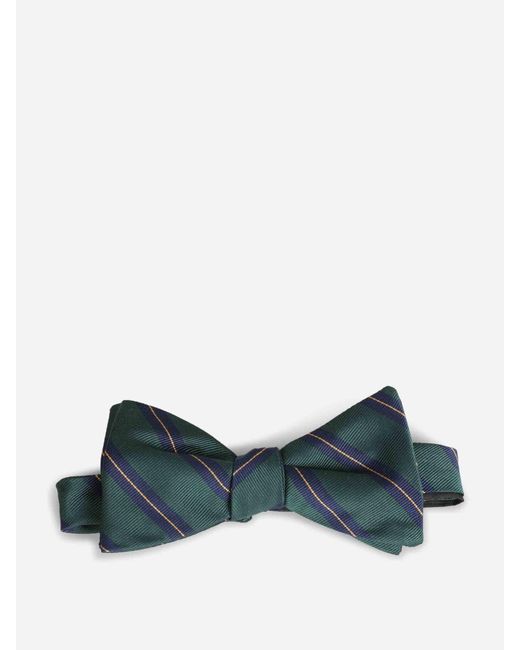Petronius Blue Silk Striped Bow Tie for men