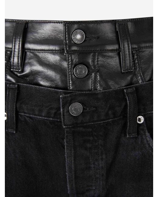 Agolde Black Elson Straight Jeans