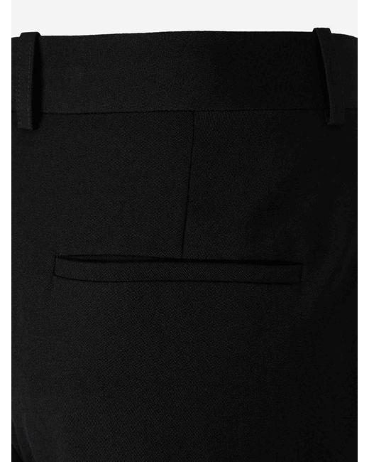 Balmain Black Wool Dress Trousers