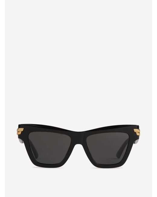 Bottega Veneta Black Cat-Eye Sunglasses