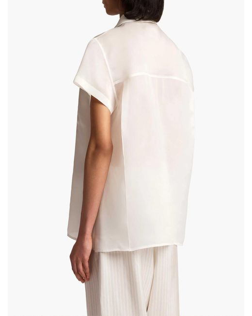 Khaite White Keefe Seidenhemd