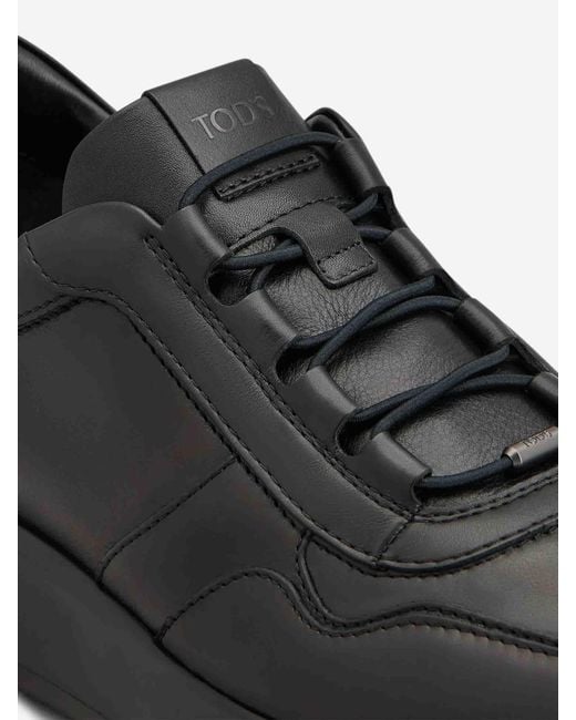 Tod's Black Leather Sneakers for men