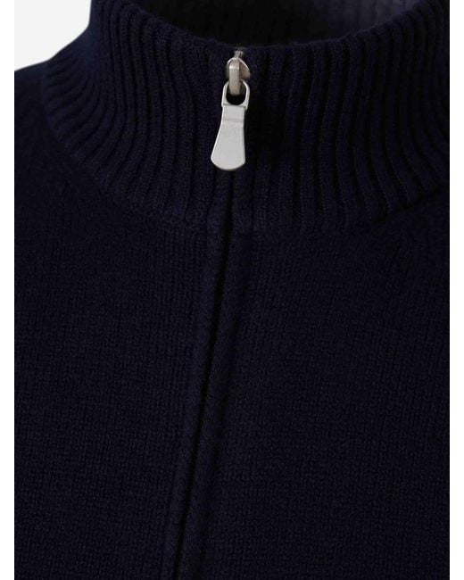 Santa Eulalia Blue High Neck Cardigan for men