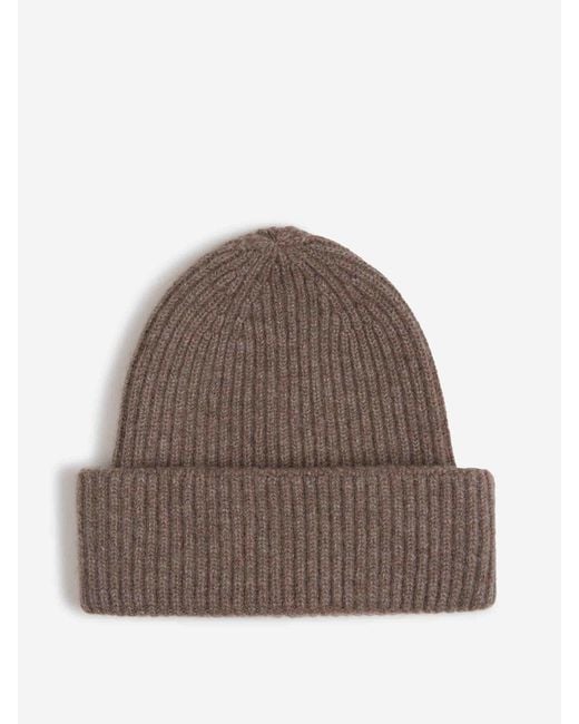 Fedeli Brown Cashmere Knit Hat for men