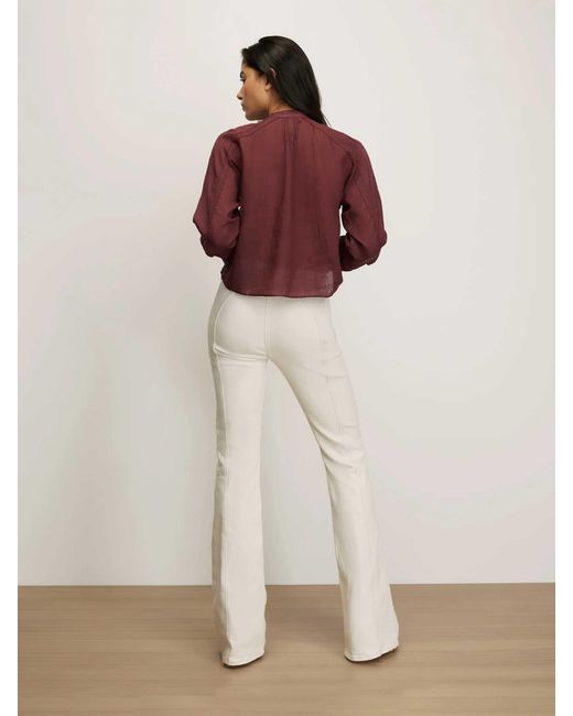 Veronica Beard Red Sawyer Ramie Blouse