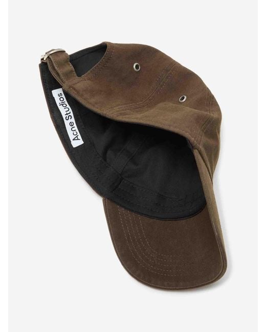 Acne Brown Logo Cap for men