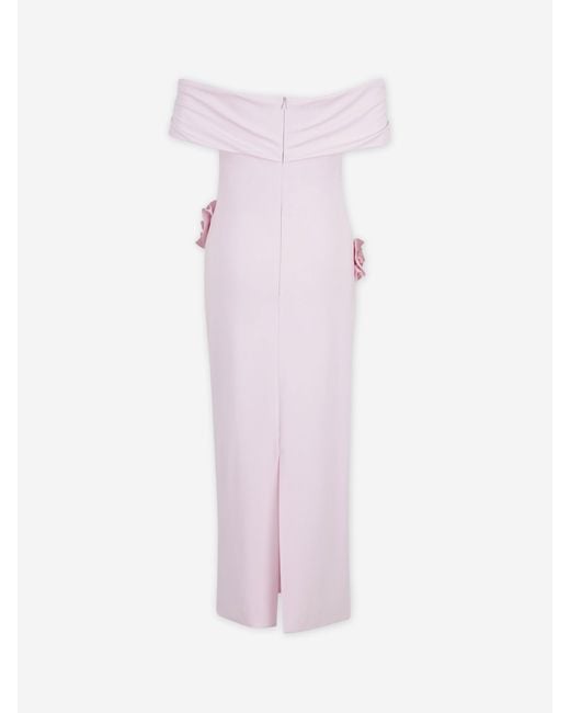 Roland Mouret Pink Floral Midi Dress