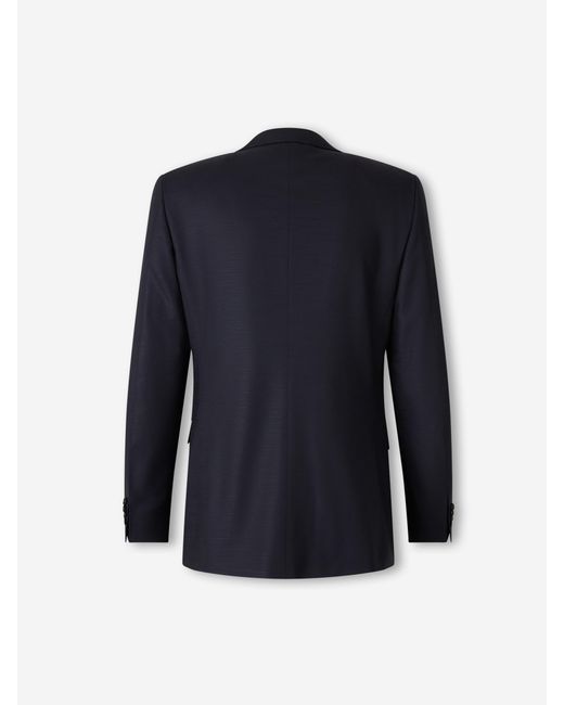 Canali Blue Straight Wool Suit for men