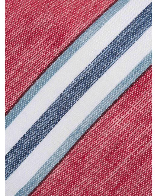 Santa Eulalia Pink Striped Motif Tie for men