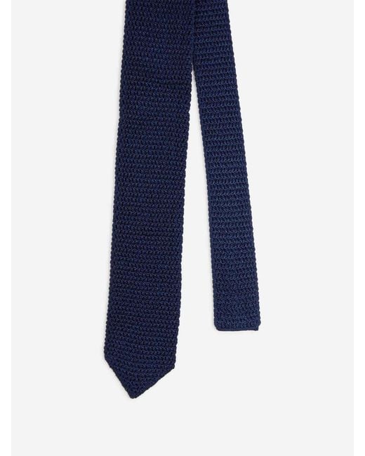 Tom Ford Seidenstrickkrawatte in Blue für Herren