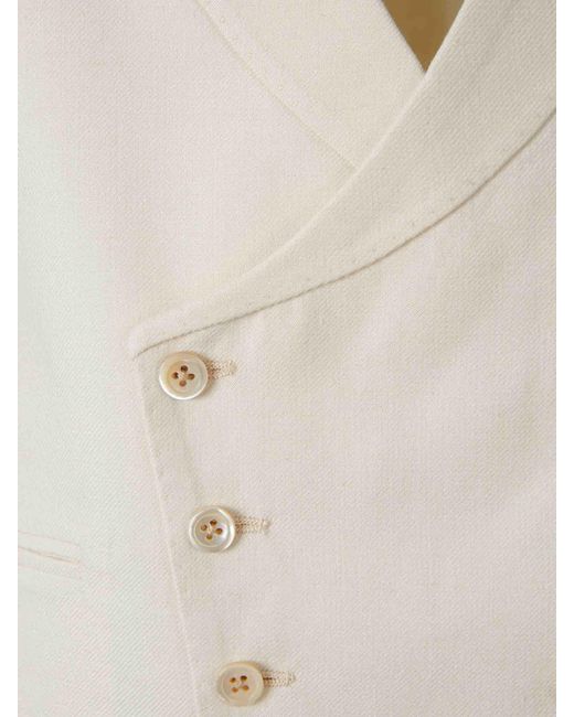 Santa Eulalia White Classic Crossed Vest for men