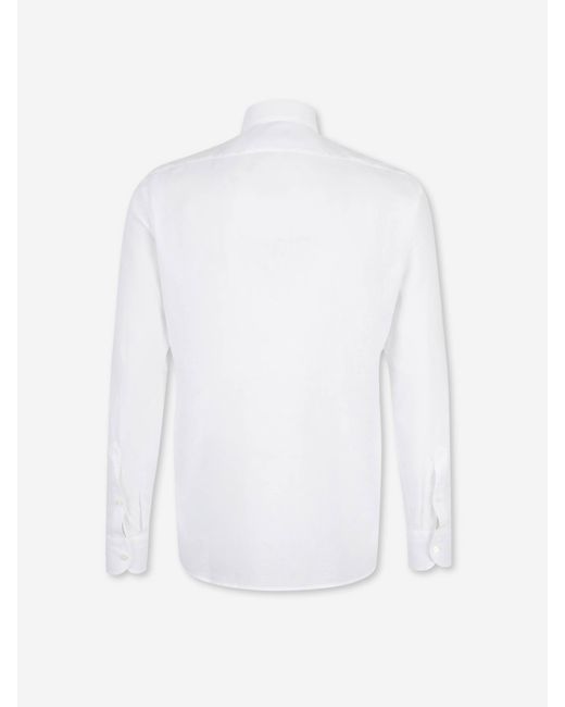 Santa Eulalia White Plain Shirt for men