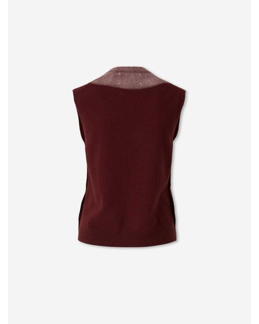 Maison Margiela Red Wool Vest