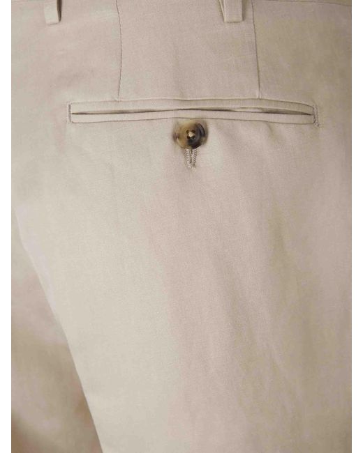 Canali Natural Linen And Silk Trousers for men