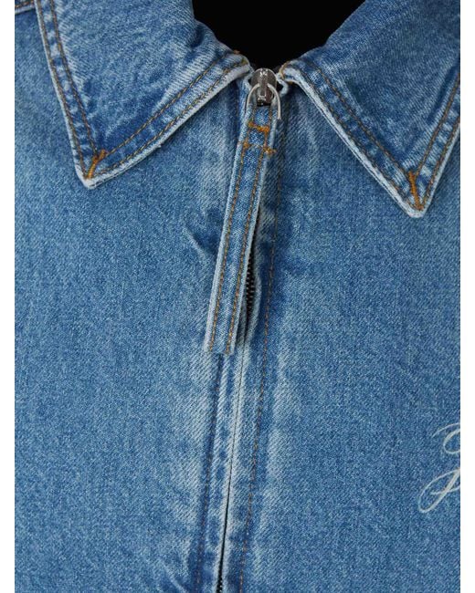 Jacquemus Blue Cropped Denim Jacket for men