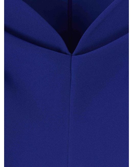Vestido Maxi Pliegues Safiyaa de color Blue
