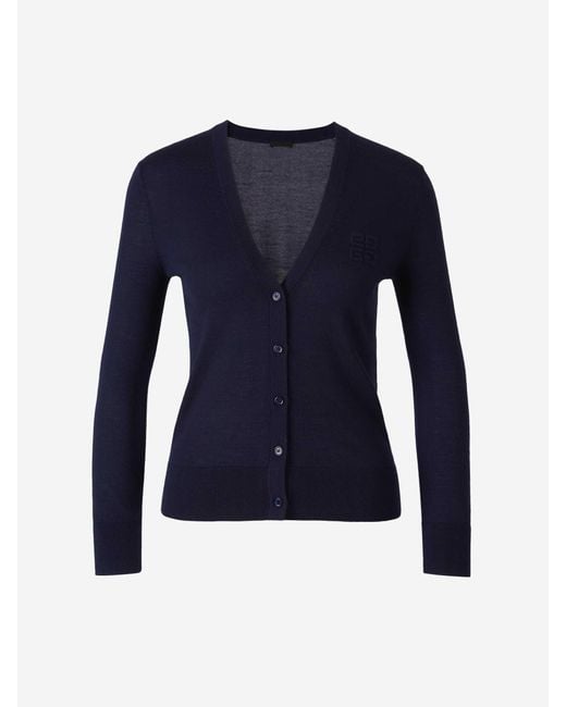 Cárdigan Cachemira Seda Givenchy de color Blue