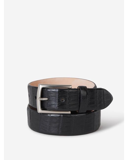 Santa Eulalia Black Croco Belt for men