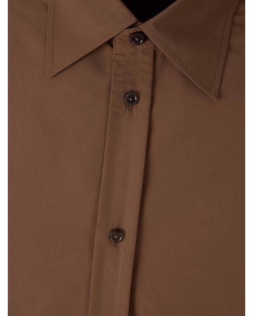 Jil Sander Brown Plain Polyester Shirt for men