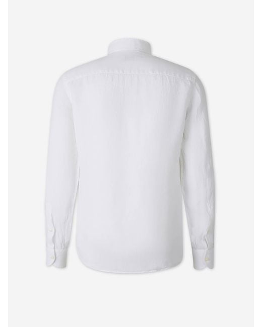 Santa Eulalia White Casual Plain Shirt for men
