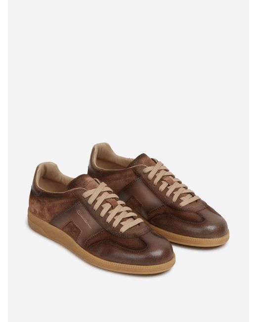 Santoni Brown Dbs Oly Sports Shoes for men