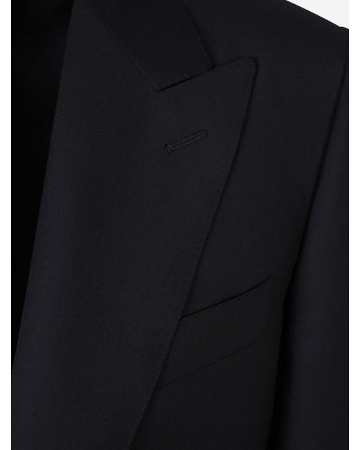 Canali Black Wool Suit for men