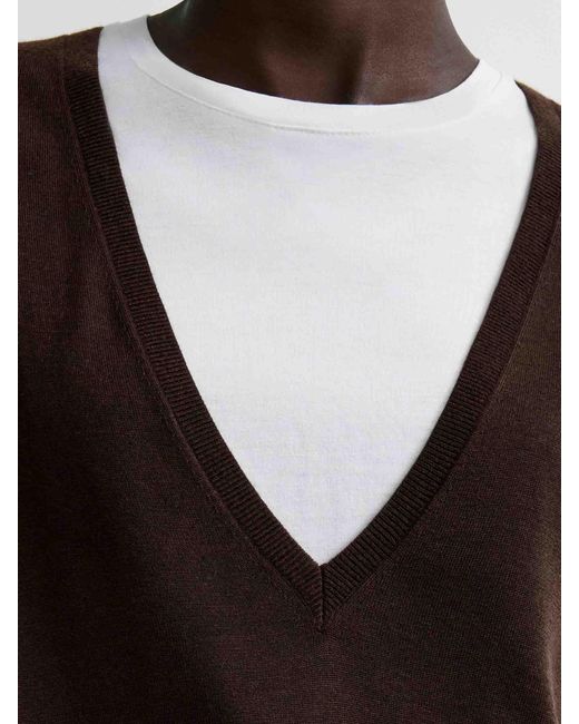 Totême Black V-Neck Sweater