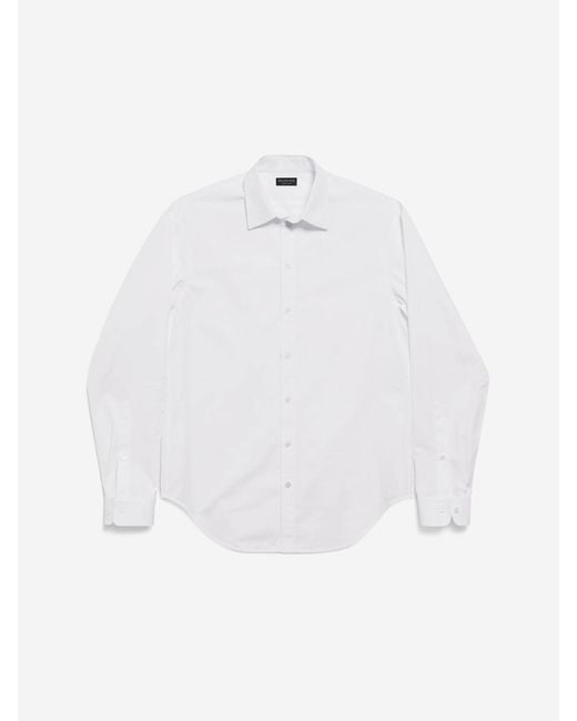 Camisa Lisa Standard Balenciaga de hombre de color White