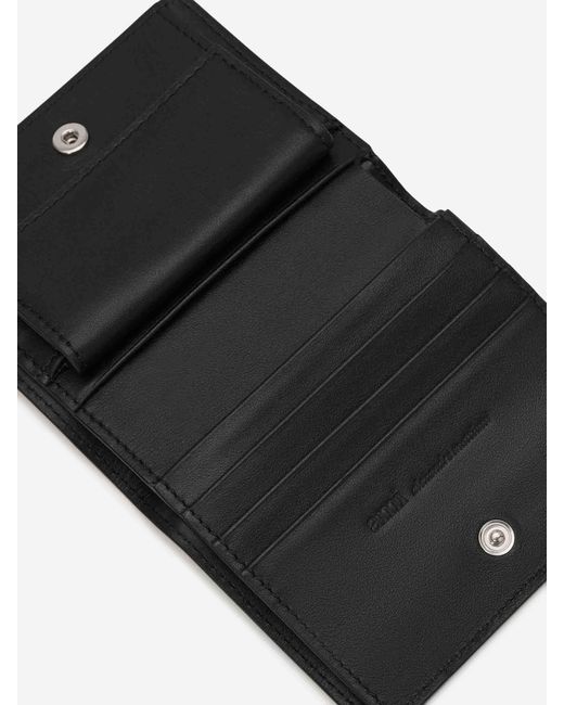 Portefeuille Pliable Simple AMI pour homme en coloris Black