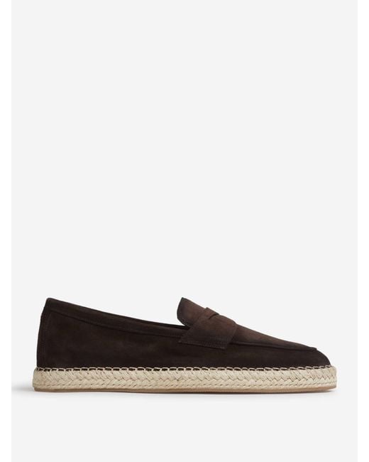 Santoni Multicolor Suede Espadrille Loafers for men